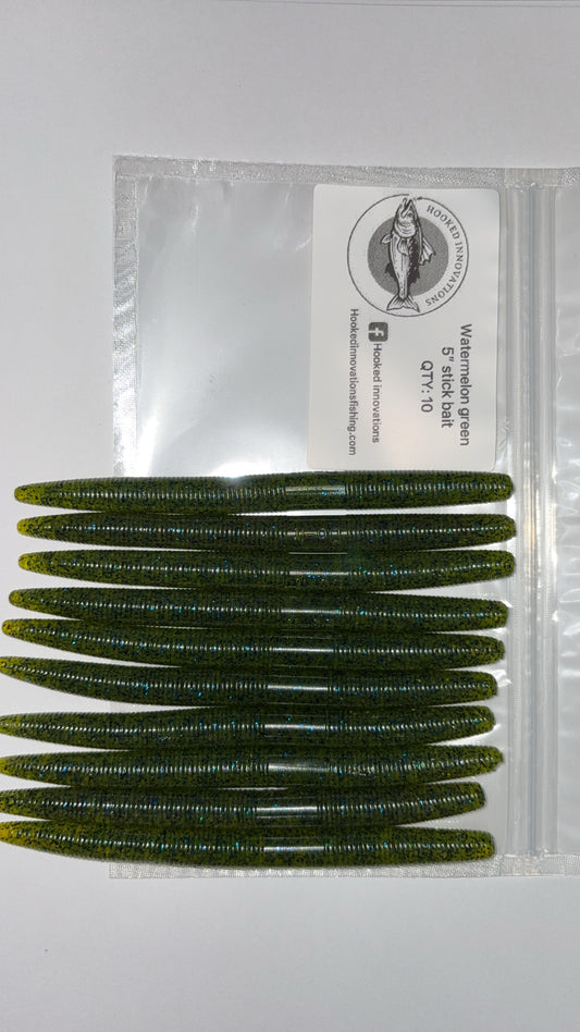 Watermelon Green 5 Inch Stick Bait